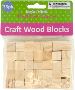 krafters korner Natural Wooden Craft Blocks- 24 Pack