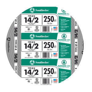 Southwire 25' 14-2 UF W/G Outdoor Wire