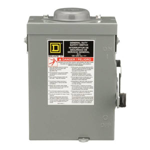 Square D 30-Amp 120/240V 2-Pole Fusible Outdoor Safety Switch