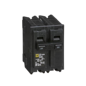 Square D 20-Amp Homeline 2-Pole Standard Circuit Breaker