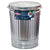 Behrens 31 Gal Galvanized Trash Can, Storage, Rust/Fire/Heat Resistant, Silver