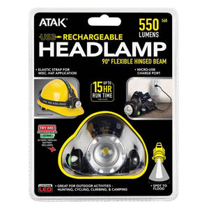 ATAK 500 Lumen Rechargeable Headlamp