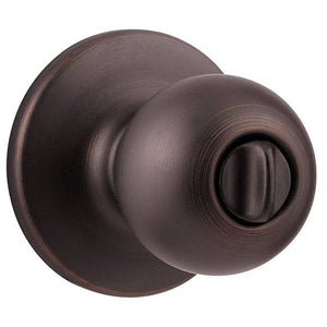 Kwikset Polo Bed/Bath Knob in Venetian Bronze