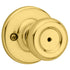 Kwikset Tylo Bed/Bath Knob in Polished Brass