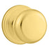 Kwikset Juno Hall/Closet Knob in Polished Brass