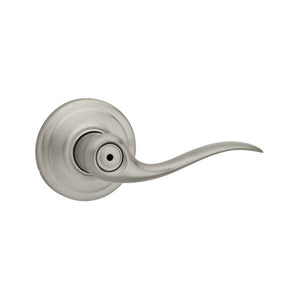 Kwikset Tustin Bed/Bath Lever in Satin Nickel