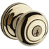 Kwikset Juno Keyed Entry Knob featuring SmartKey in Polished Brass
