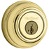 Kwikset 980 Single Cylinder Deadbolt featuring SmartKey in Polished Brass