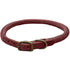 Circle T Rustic Leather Dog Collar Brick Red - 3/8"W x 10"L