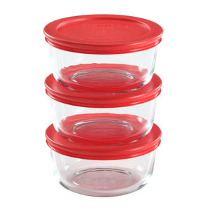 Pyrex 6-Piece Simply Store 2-Cup Bowl and Lids Set