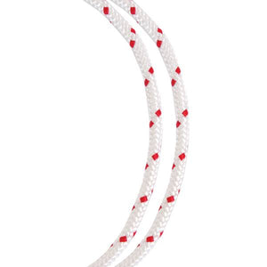 Baron Manufacturing 1/4"x50' Diamond Braid Poly Rope White/Red