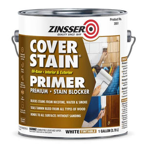 Zinsser 1 Gal Cover Stain Flat White Oil-Based High Hide Primer