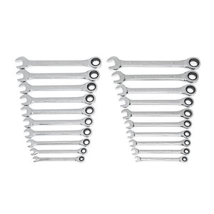 GearWrench 72-Tooth Ratcheting Combination Wrench Set, 20-Piece