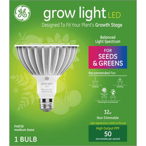 GE PAR 38 LED Seeds/Greens Grow Light