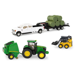 Tomy 1:32 John Deere Round Bale Haying Set