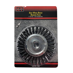 K-T Industries 4" Narrow Faced Knot Wheel Brush