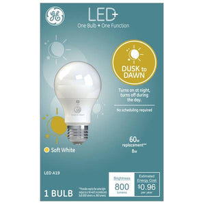 GE LED+ Dusk to Dawn Daylight 60W A19 Replacement LED Bulb