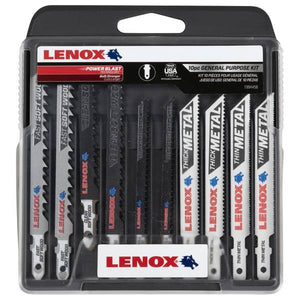 Lenox 10 Piece T Shank Jig Saw Blade Set