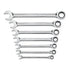 GearWrench 7-Piece 72-Tooth 12 Point Ratcheting Combination Wrench Set