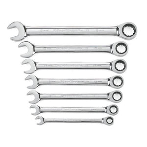 GearWrench 7-Piece 72-Tooth 12 Point Ratcheting Combination Wrench Set