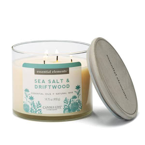 Candle-Lite 14.75 oz Sea Salt & Driftwood 3 Wick Candle