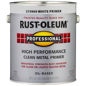 Rust-Oleum 1 Gal Professional High Performance Clean Metal Flat White Primer
