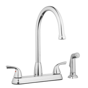 AquaVista 2-Handle High Arc Kitchen Faucet with Side Sprayer