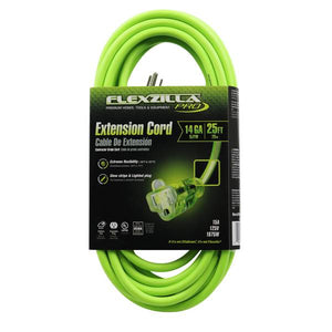 Flexzilla PRO 25' 14/3 SJTW Flexzilla Pro Outdoor Extension Cord with Power Indicator Light