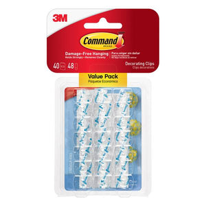 Command 40-Count Clear Decorating Clips Value Pack