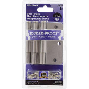 Hillman 3-Count 3-1/2" Squeak-Proof Door Hinges