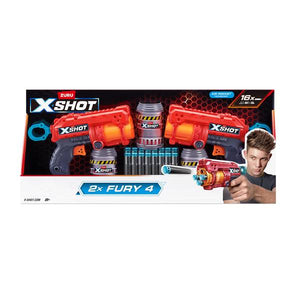 X-Shot Excel Double Fury 4 Blaster Combo Pack