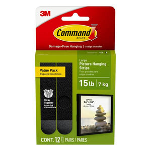 Command 12-Count Black Picture Hanging Strips