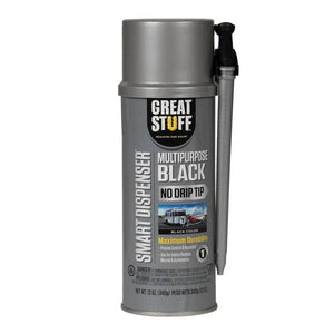 GREAT STUFF 12 oz Multipurpose Black Insulating Foam Sealant with Smart Dispenser
