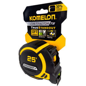 Komelon 25' x 1.25" Contractor True Standout Tape Measure