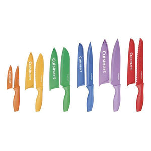 Cuisinart 12-Piece Nonstick Color Knife Set with Blade Guards