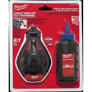 Milwaukee 100' Bold Line Kit with Blue Chalk