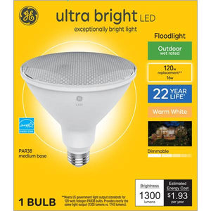 GE Ultra Bright Warm White 150W LED Outdoor Floodlight Bulbs