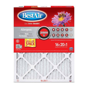BestAir MERV 11 16x20x1 Value 3-Pack
