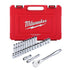 Milwaukee 28-Piece 1/2" Drive Metric Ratchet and Socket Set with FOUR FLAT Sides