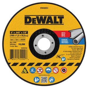 DEWALT 6" x .045 x 7/8" Cutting Wheel