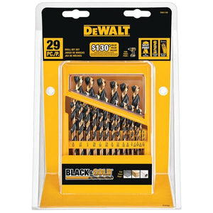 DEWALT 29 Piece Black Oxide Drill Bit Set