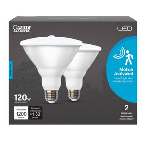 FEIT Electric 2-Pack Motion Activated LED 1200 Lumen PAR38 Bulb