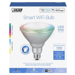 FEIT Electric 90-Watt RGBW PAR38 LED Smart Light Bulb