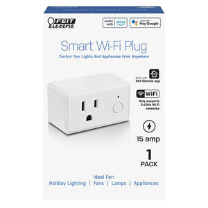 FEIT Electric Indoor Smart Wi-Fi Single Outlet Wall Plug