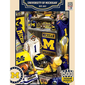 Masterpiece Puzzle 500-Piece Michigan Locker Room Puzzle