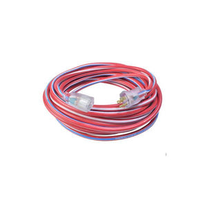 Southwire 12/3 25' SJTW R/W/B Lighted End Extension Cord