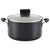Farberware 6 Quart Black Smart Control Aluminum Nonstick Stockpot with Lid