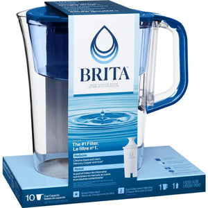Brita Large 10 Cup Water Filter Pitcher with 1 Standard Filter