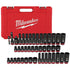 Milwaukee 43-Piece SHOCKWAVE Impact Duty 3/8" Drive SAE & Metric Deep 6 Point Socket Set