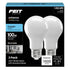 FEIT Electric 2-Count 100-Watt Equivalent A21 Daylight Enhance Filament LED